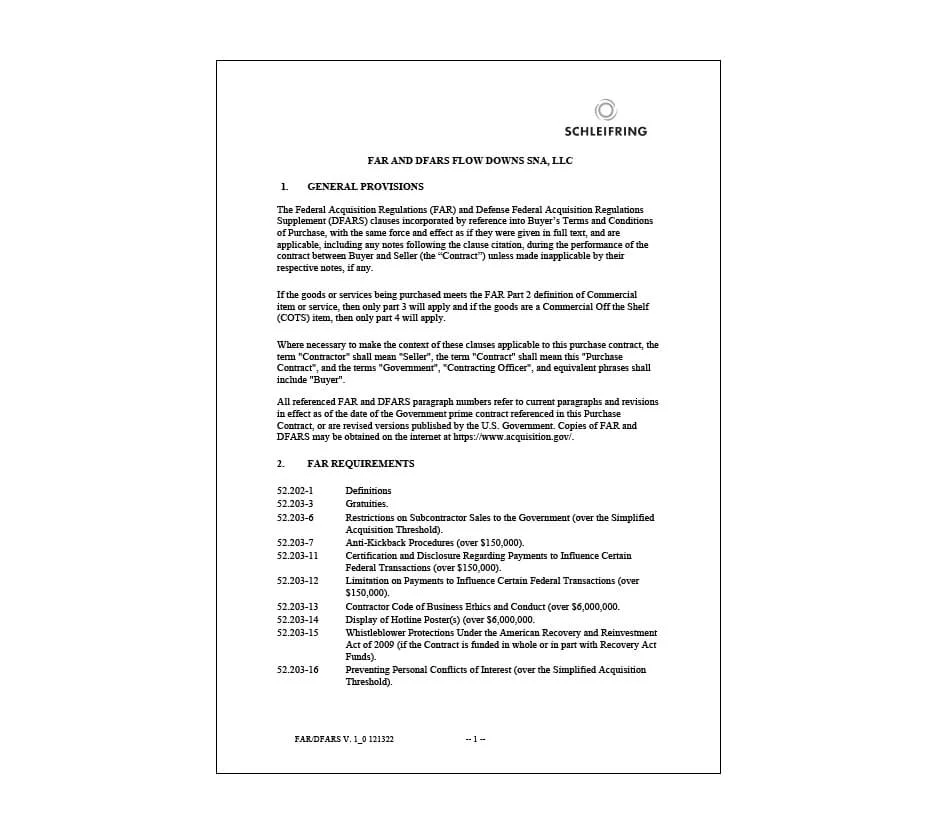 FAR and DFARS Requirements